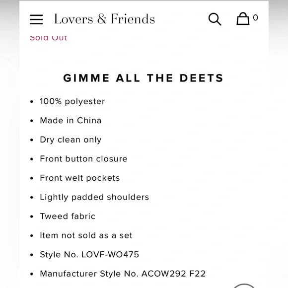 Lovers + Friends Emerald Houndstooth Blazer - Picture 8 of 9